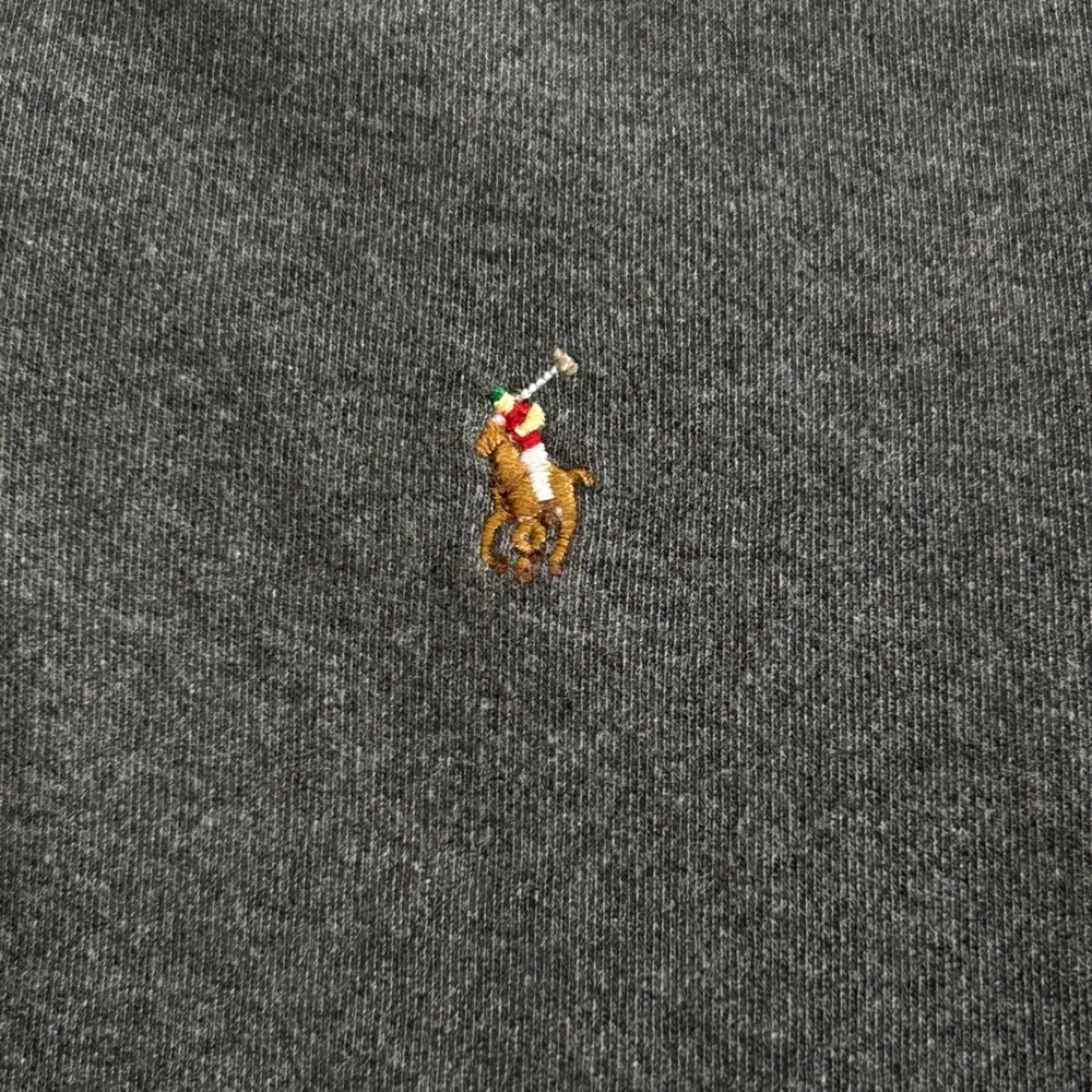 Polo Ralph Lauren Quarter Zip Pullover Boys M 10-12 Gray Pony Logo - Picture 5 of 9